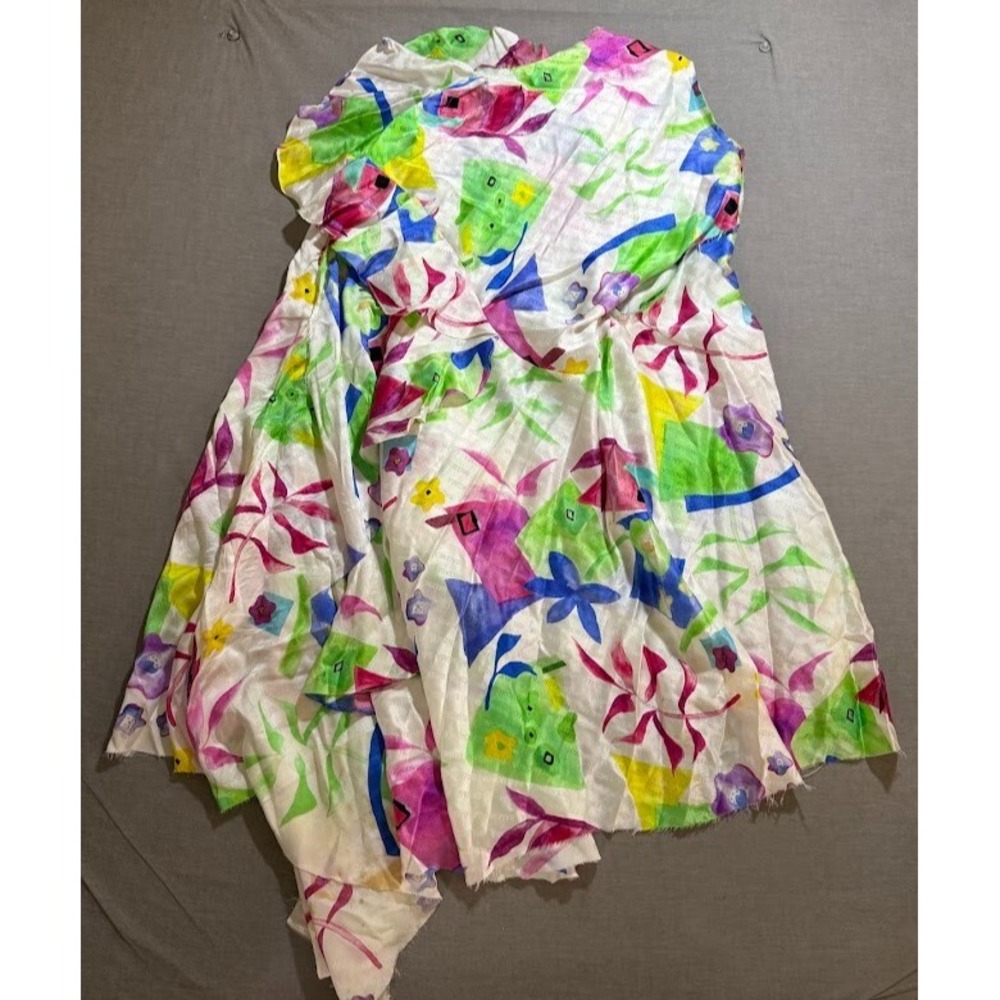 Balenciaga Barneys‎ New York Dress Women 36 White Floral Mid Length Ladies.